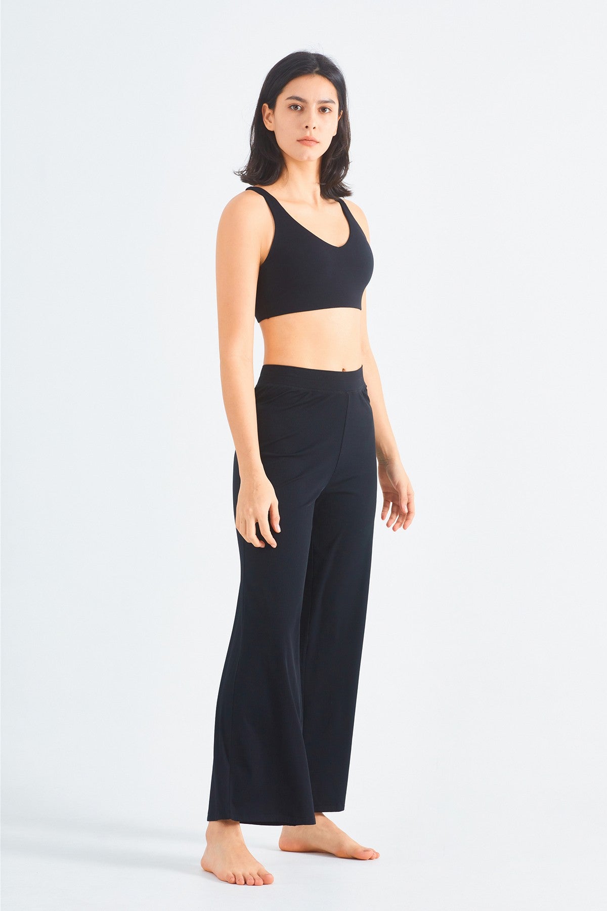 Wide-Leg Yoga Pants with Drawstring