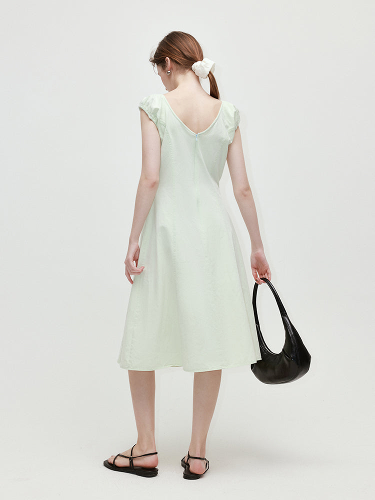 Stylish V-neck A-line Summer Dress