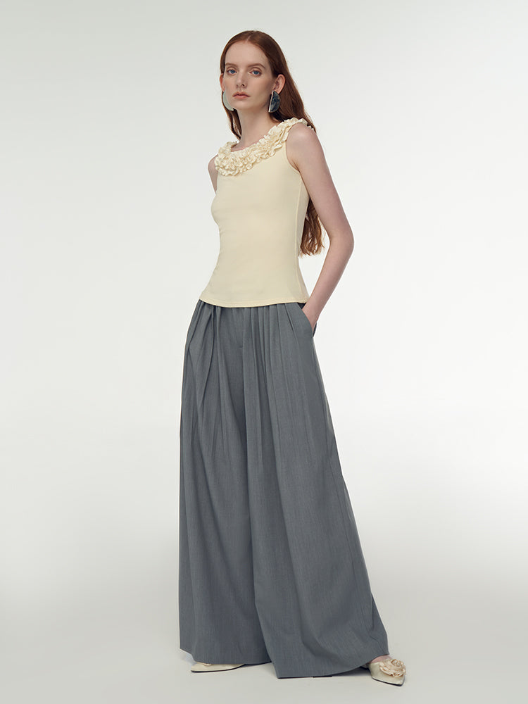 High-Stretch Ribbed Knit Tank