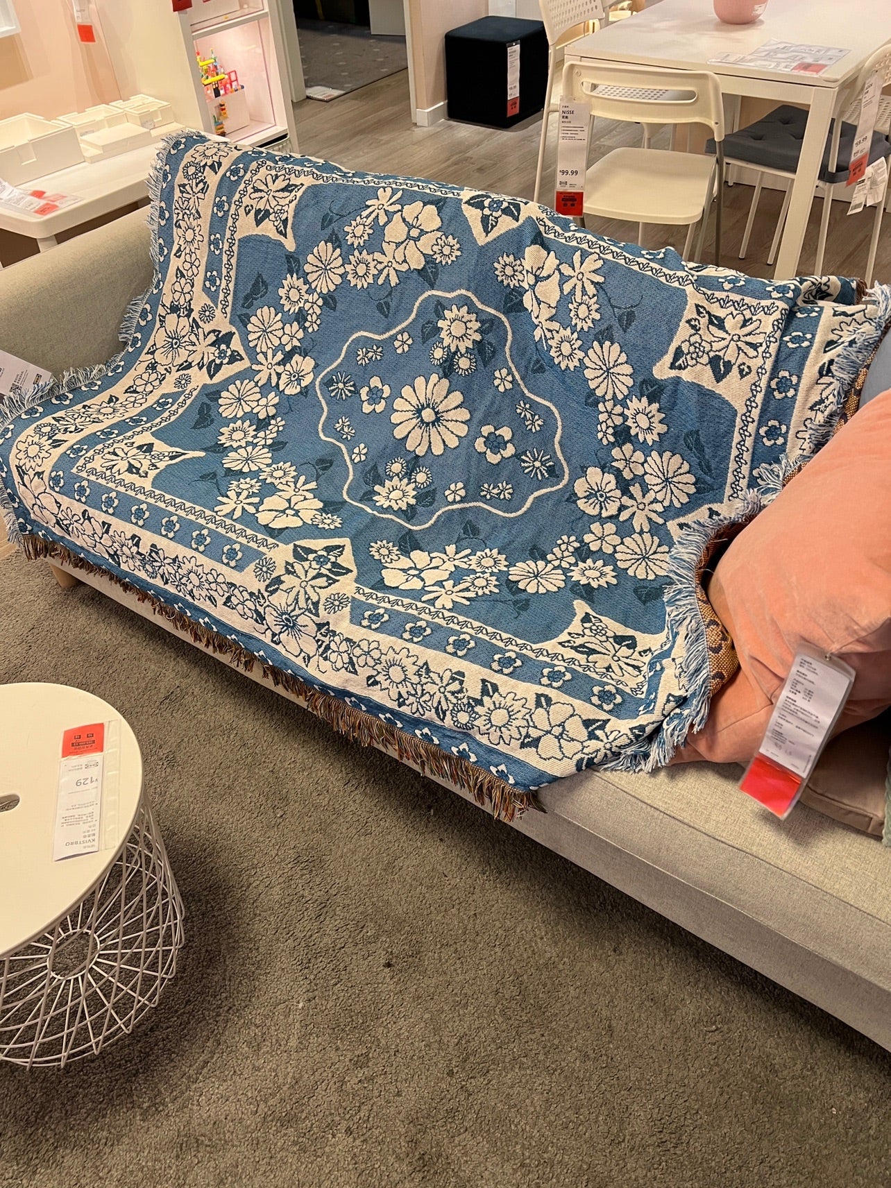 Vintage Blue Floral Comforter