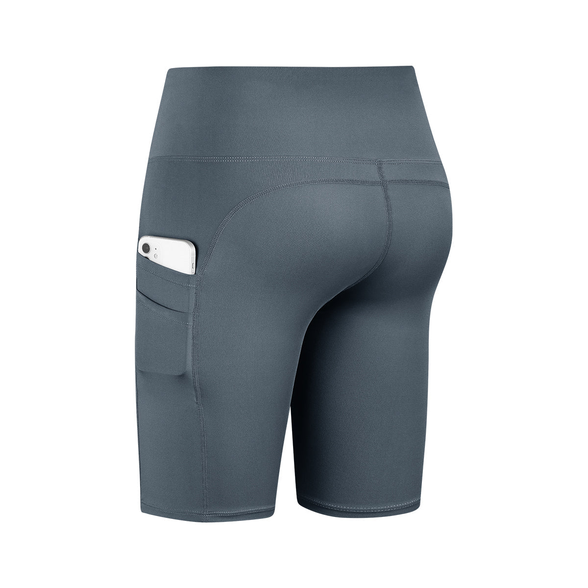 포켓이 있는 하이라이즈 바이커 쇼츠