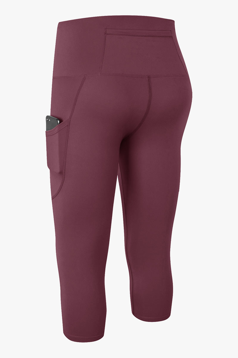 포켓이 있는 하이웨이스트 카프리