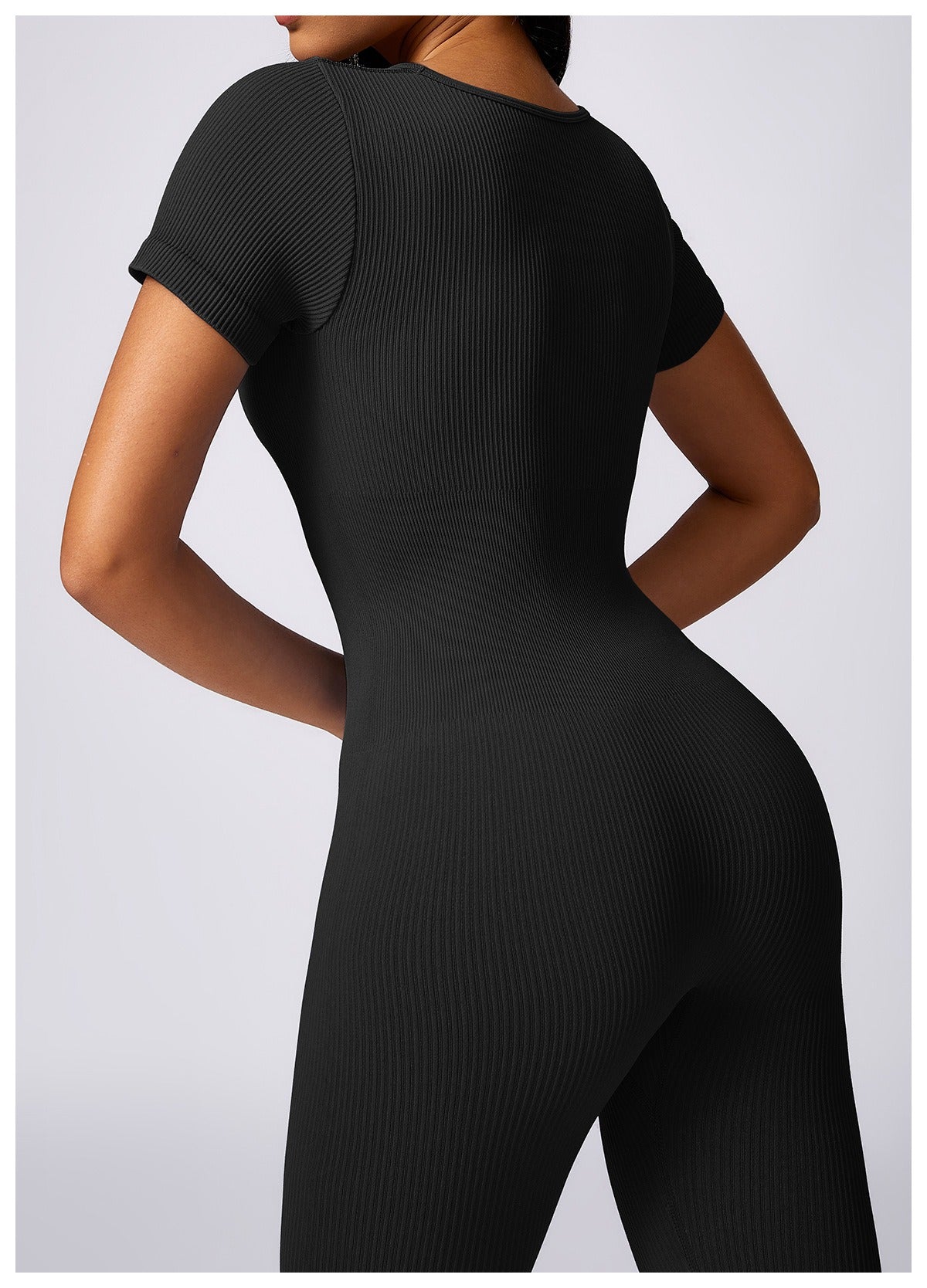 T 슬리브 스내치드 점프수트