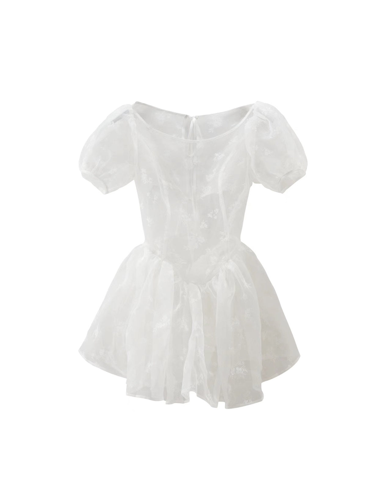 시폰플라워 쇼트 기모 원피스