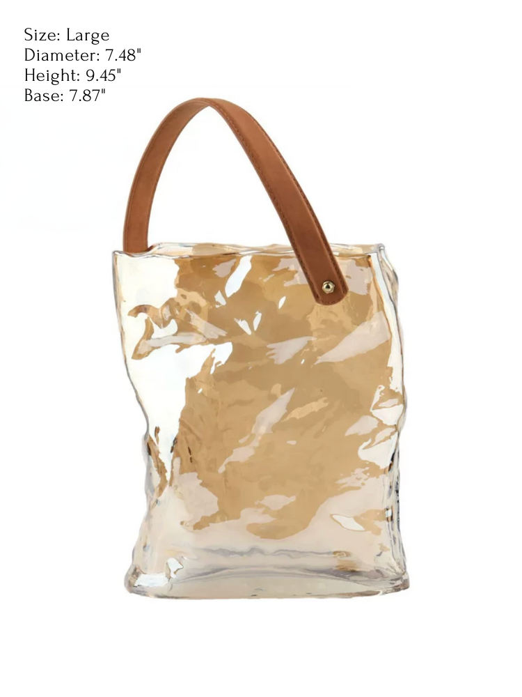 Handbag Style Glass Flower Vase