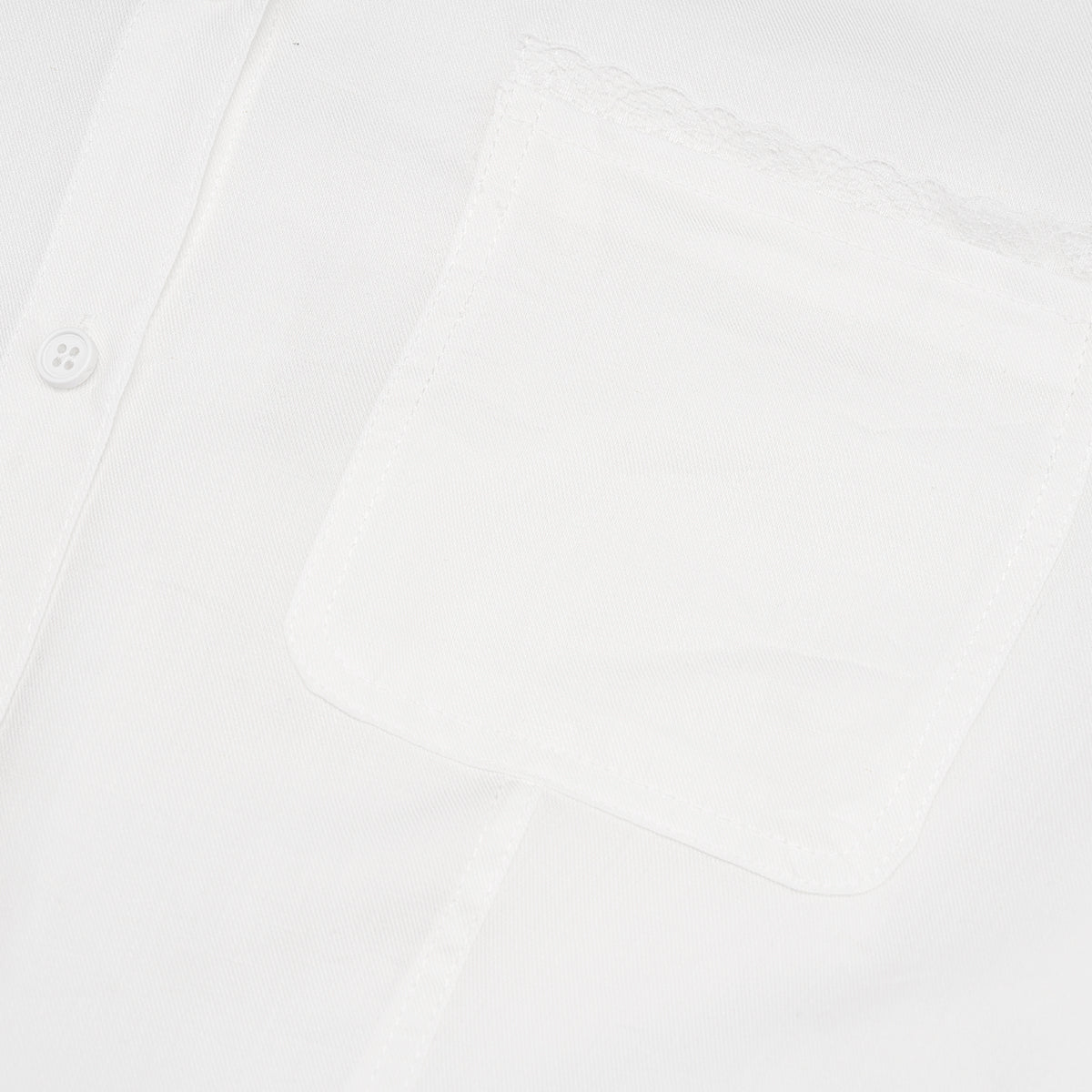 Kroche Lace Patchwork Oversize Shirt White