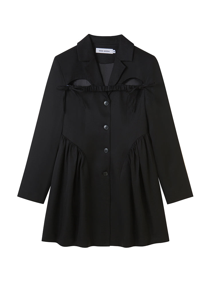 리본컷 니치 개더 원피스