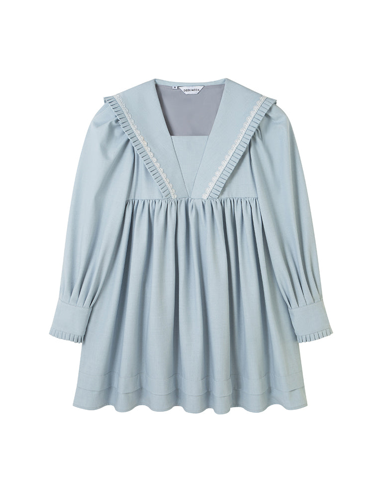 セーラーカラーショートふわふわショートワンピース