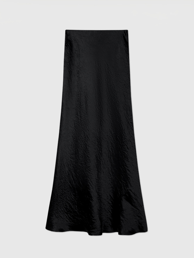 흐르는 새틴 피쉬테일 스커트