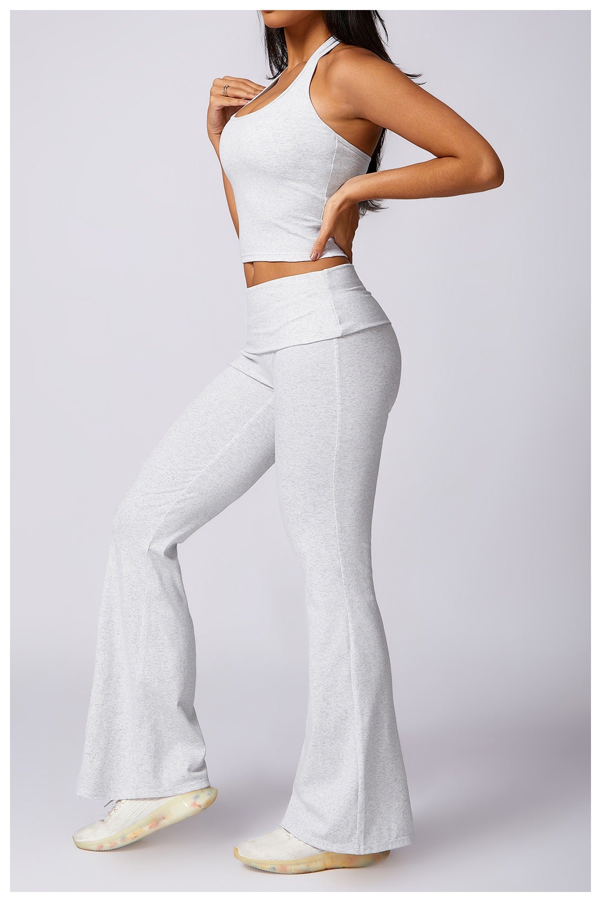 コットンホルタートップ&フレアセット