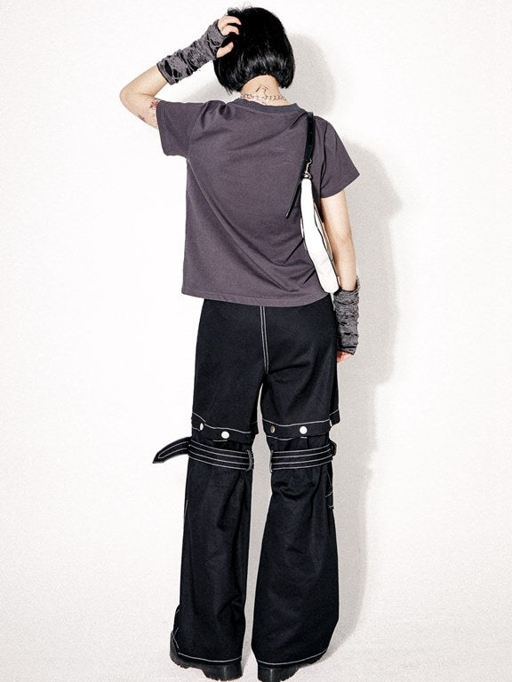 Straight 2way Wide-leg Pants