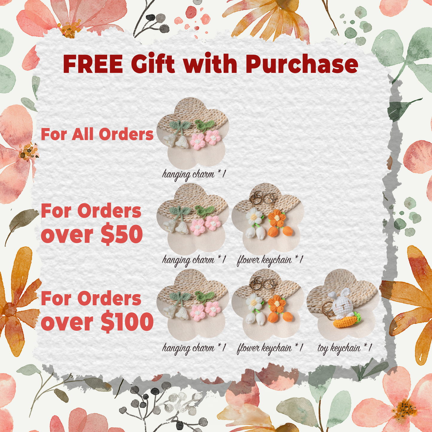 Everlasting Crochet Flower Bouquet