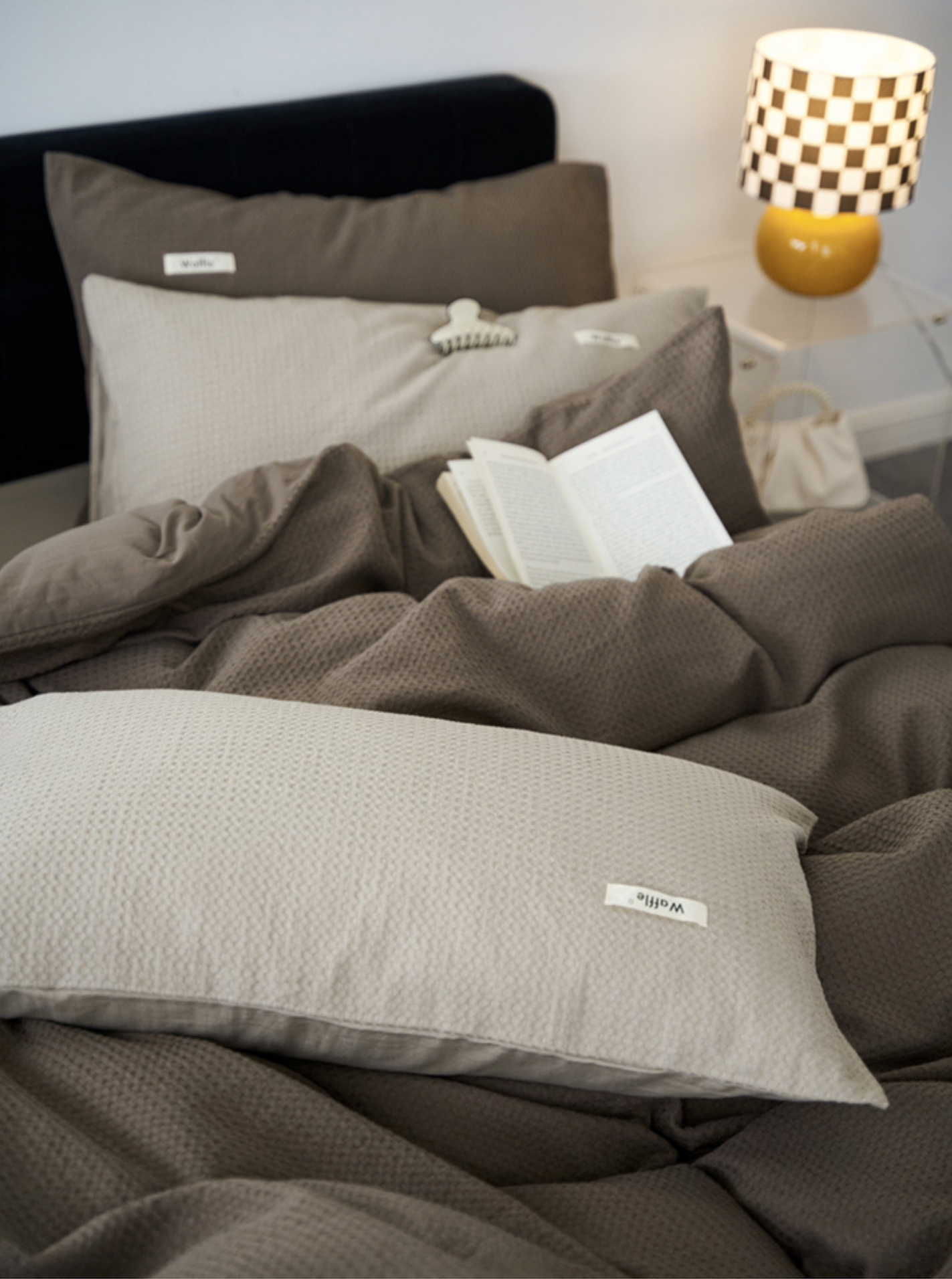 Misty Waffle Cotton Bed Set