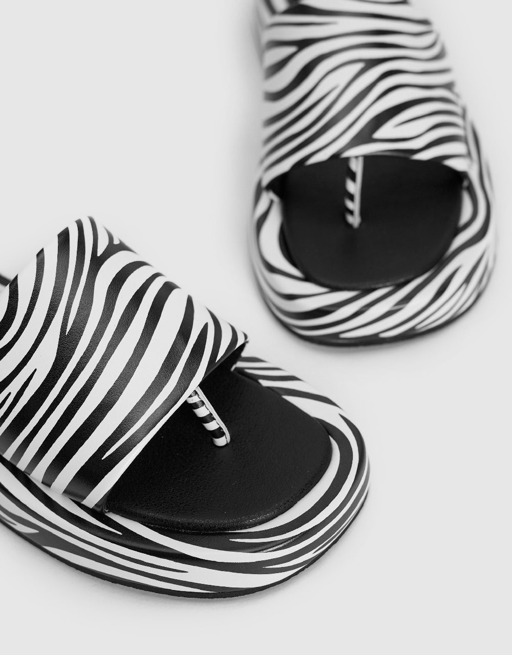 Zebra-Striped Slippers