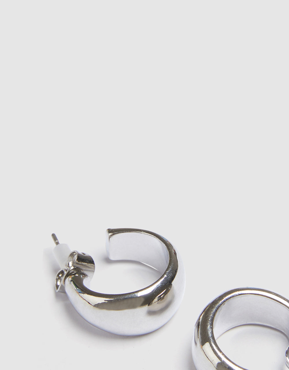 Metallic Open Hoop Earrings