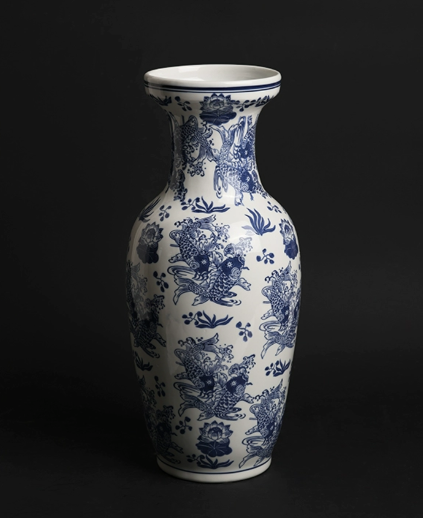 Jade Pot Spring Vase Series, Blue and White Porcelain Vase