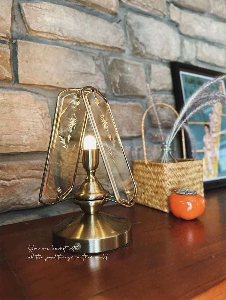 에칭 유리 테이블 램프