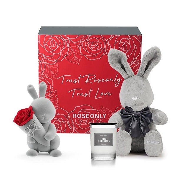 영원한 사랑 토끼 & 곰 장미 선물 세트