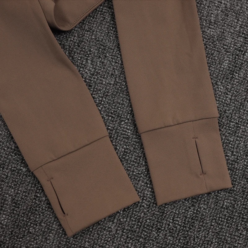 캡슐 지퍼 롱슬리브 탑