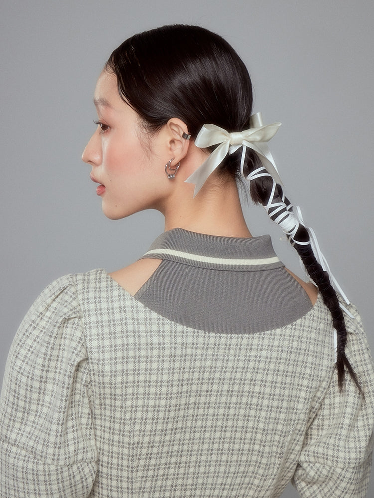 パフスリーブティアードレイヤードカジュアルふわふわワンピース