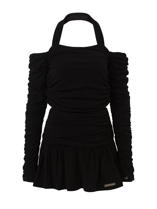 행잉 넥 탑 & A라인 스커트