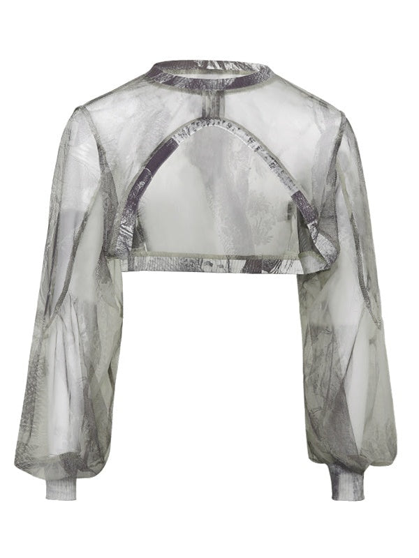 Printing Design Slip Dress & Short Top