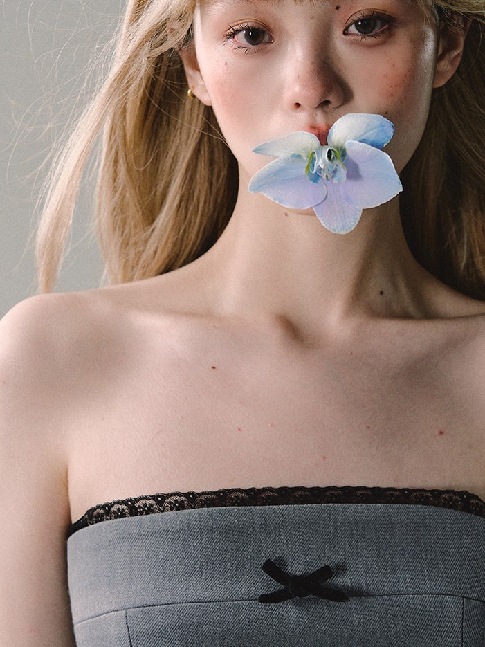 Bow Elegant Slim Bandeau Vest