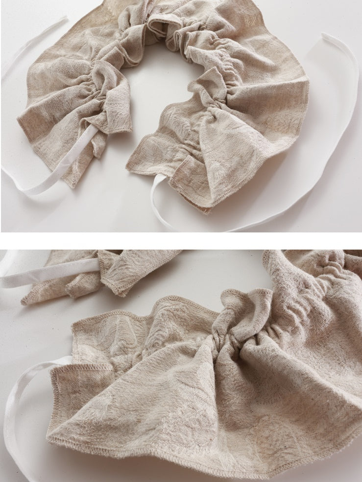 프렌치 걸 루즈 레이스 코튼 린넨 드레스