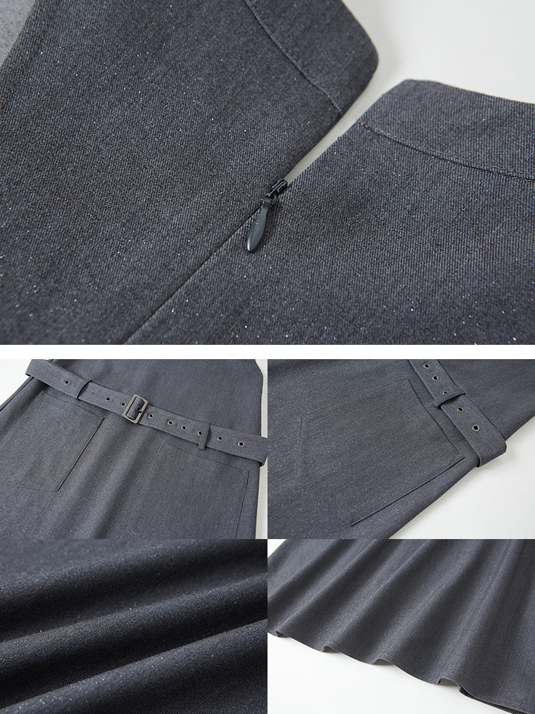 네각별 아이론 모던 민소매 원피스