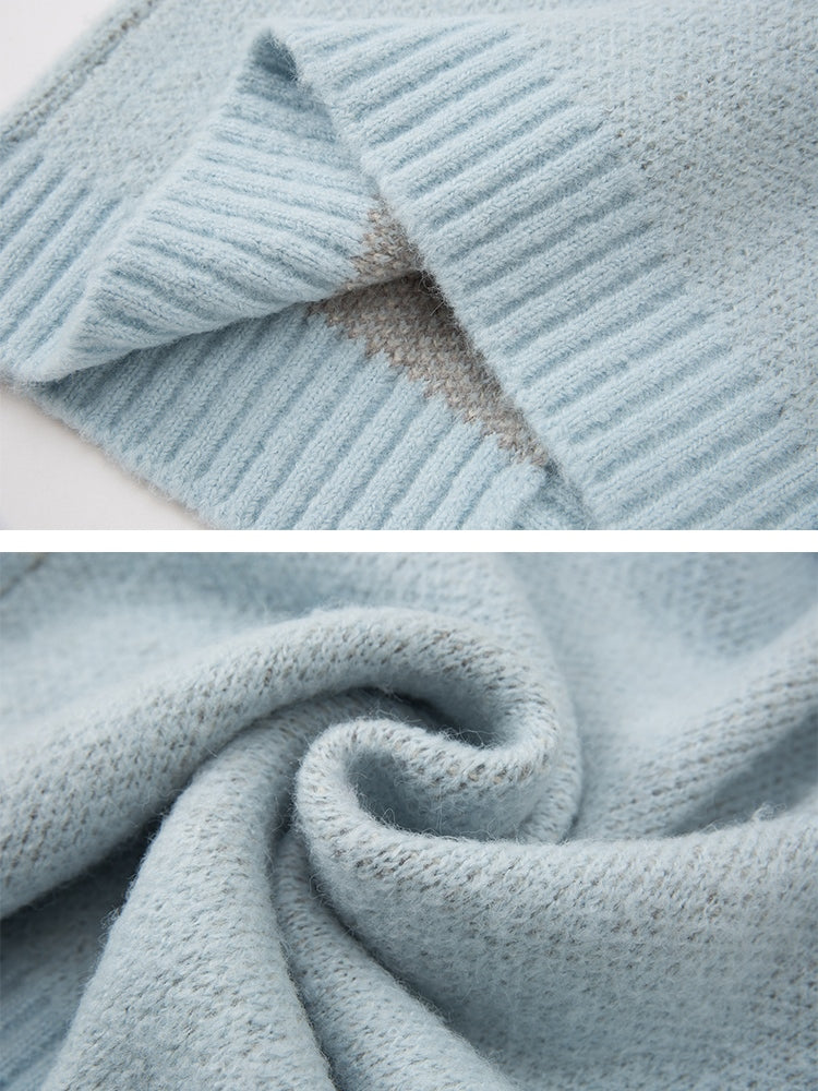 レトロダイヤモンド柄カーディガン