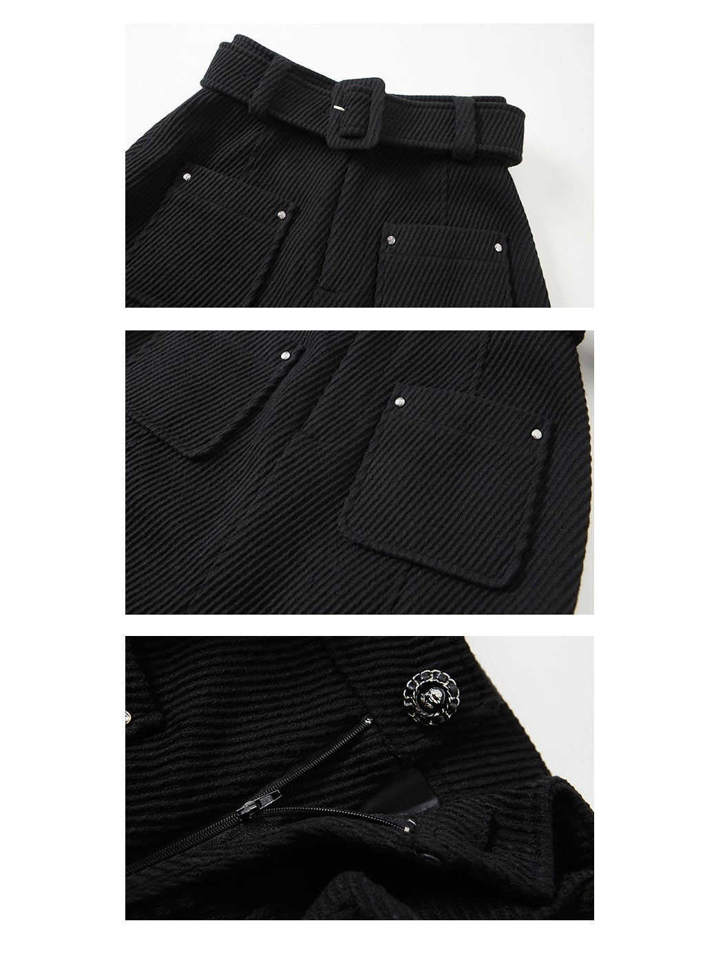 ネックリボンデザインショートジャケット&スリットスカート