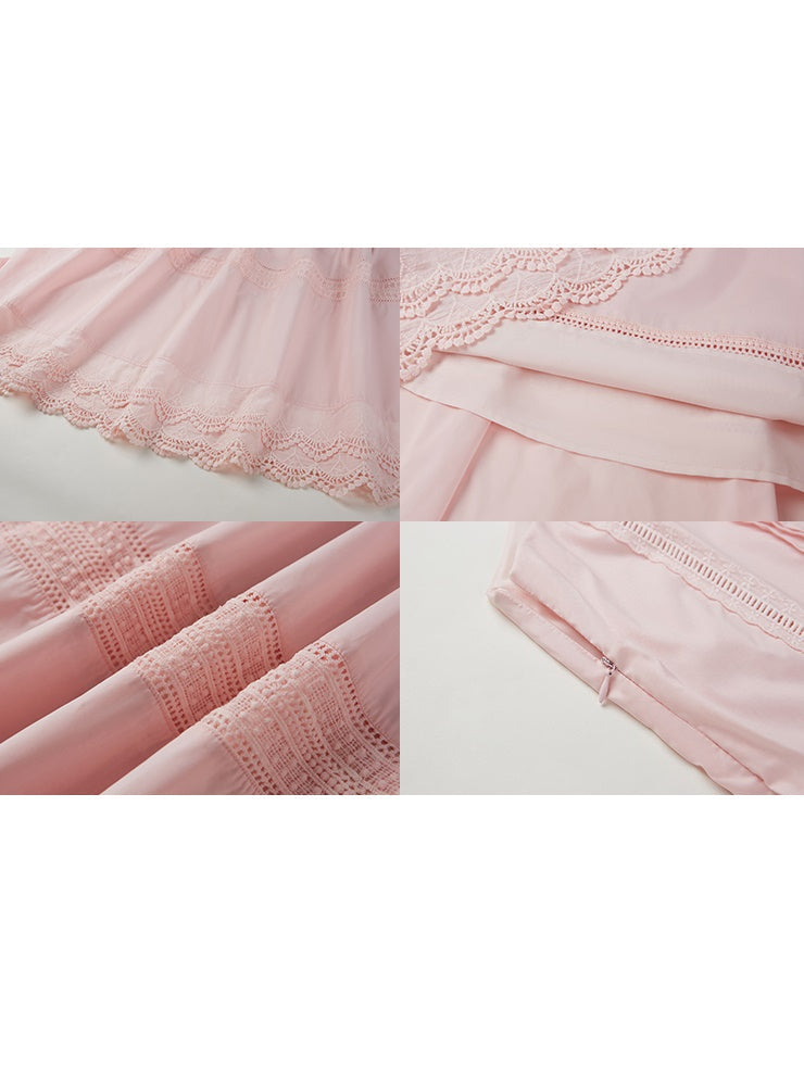 Lace Splicing Suspender One-piece