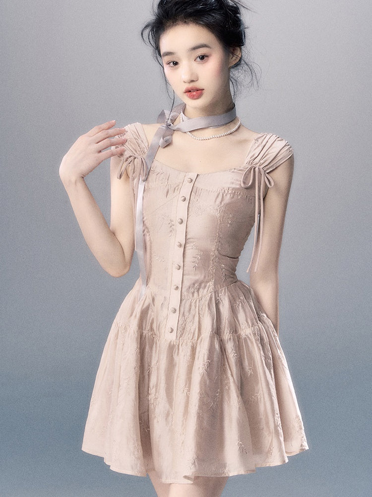 티어드 레이스 푹신푹신 쉬어 원피스