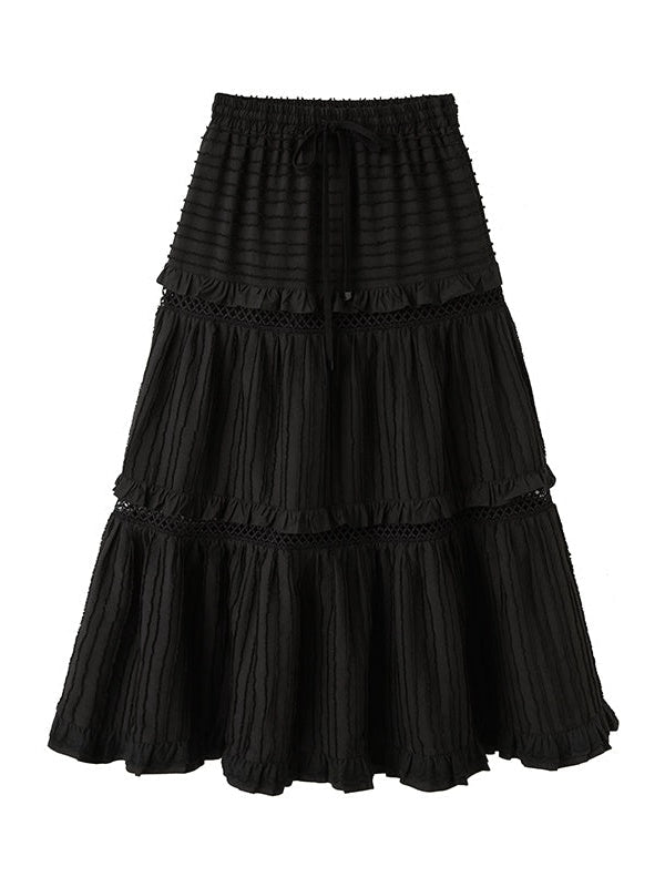 2Way 中空レースケーキ Aラインスカート