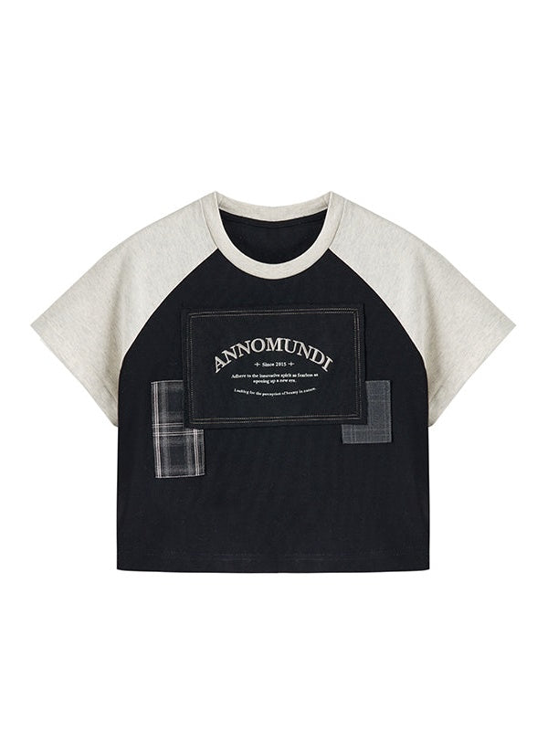 자수 반팔 티셔츠