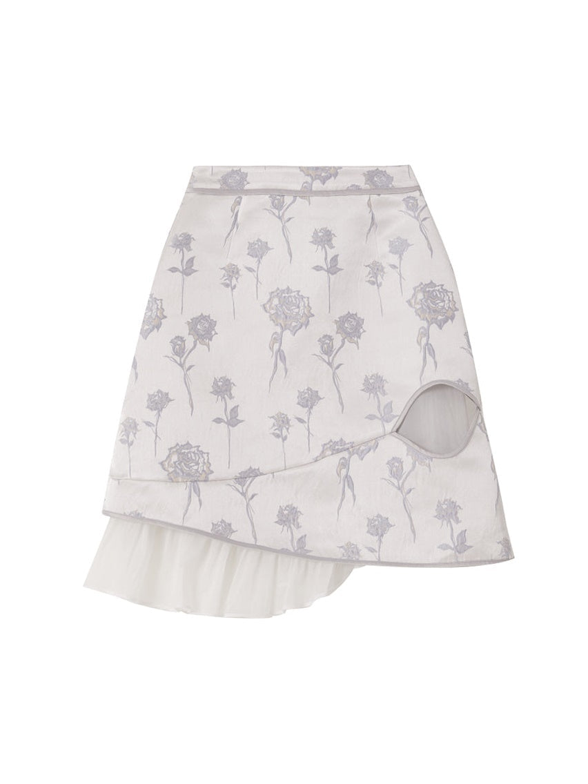 자카드 와이드 숄더 반팔 재킷&베스트&스커트