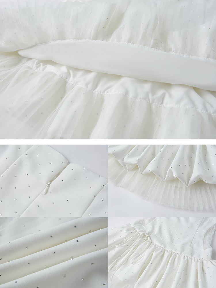 Split Lace Splicing Bud Strap Dress