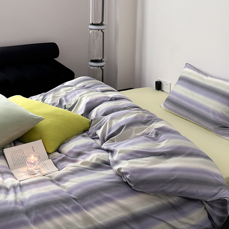Rainbow Dream Stripe | Luxe Cotton Knit Bedding Set