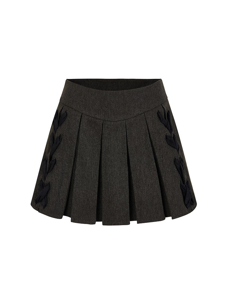 Chic Braid Cute Set-Up Zip Natural Jacket&Skirt