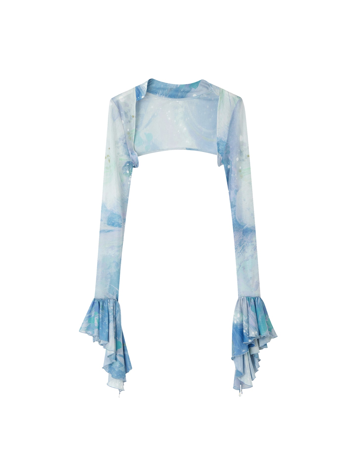 ブルー ロータス レース マーメイド ドレス