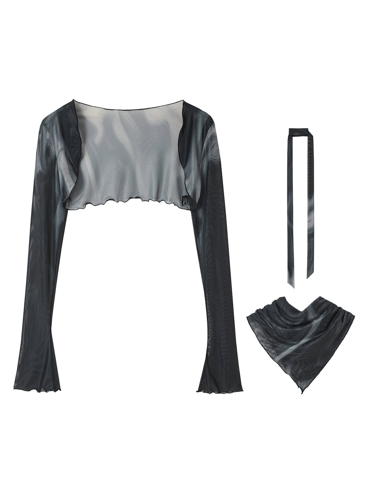 컬러 블록 주름 장식 오프 숄더 맥시 드레스