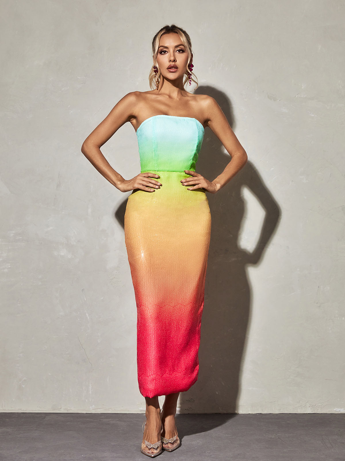 Shanti Strapless Sequin Ombre Maxi Dress – FancyAdd Shanti Strapless Sequin Ombre Maxi Dress – FancyAdd