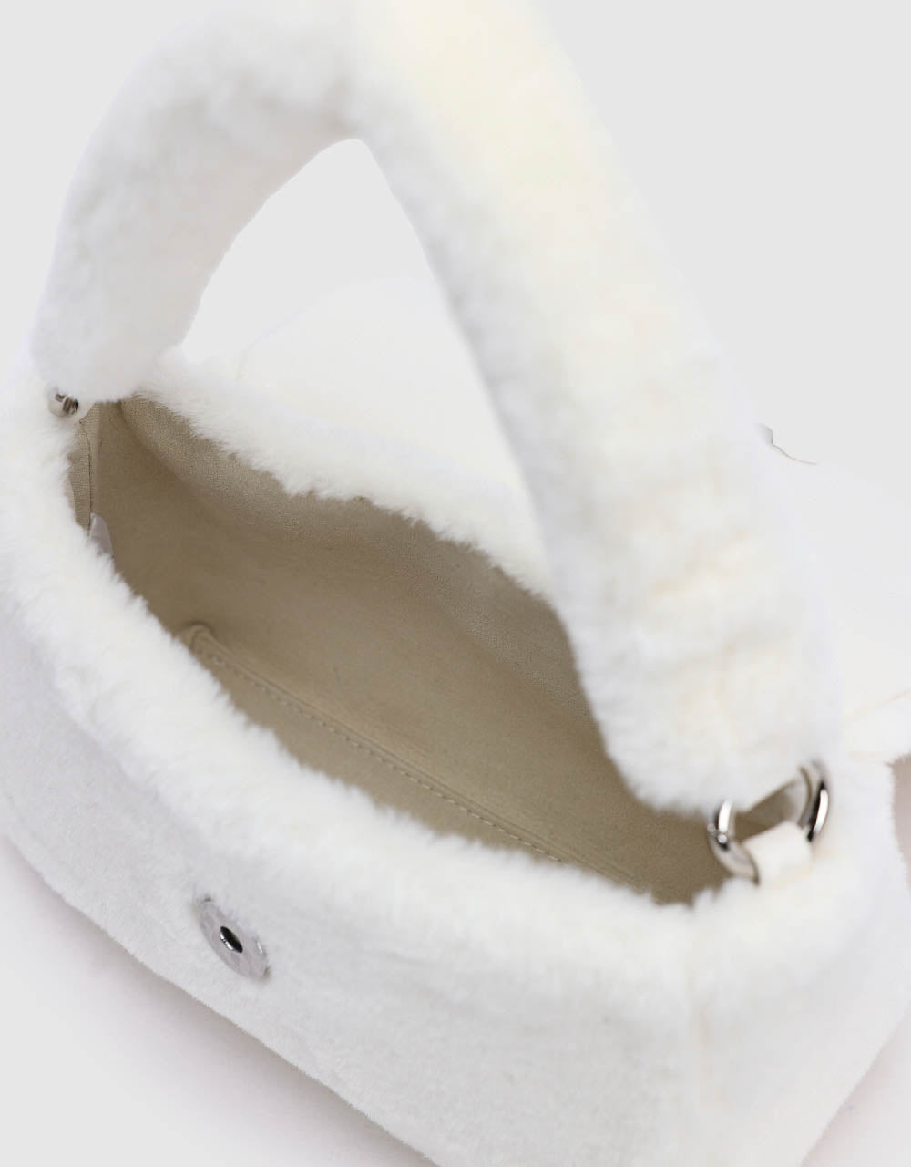 Chained Furry Shoulder Bag