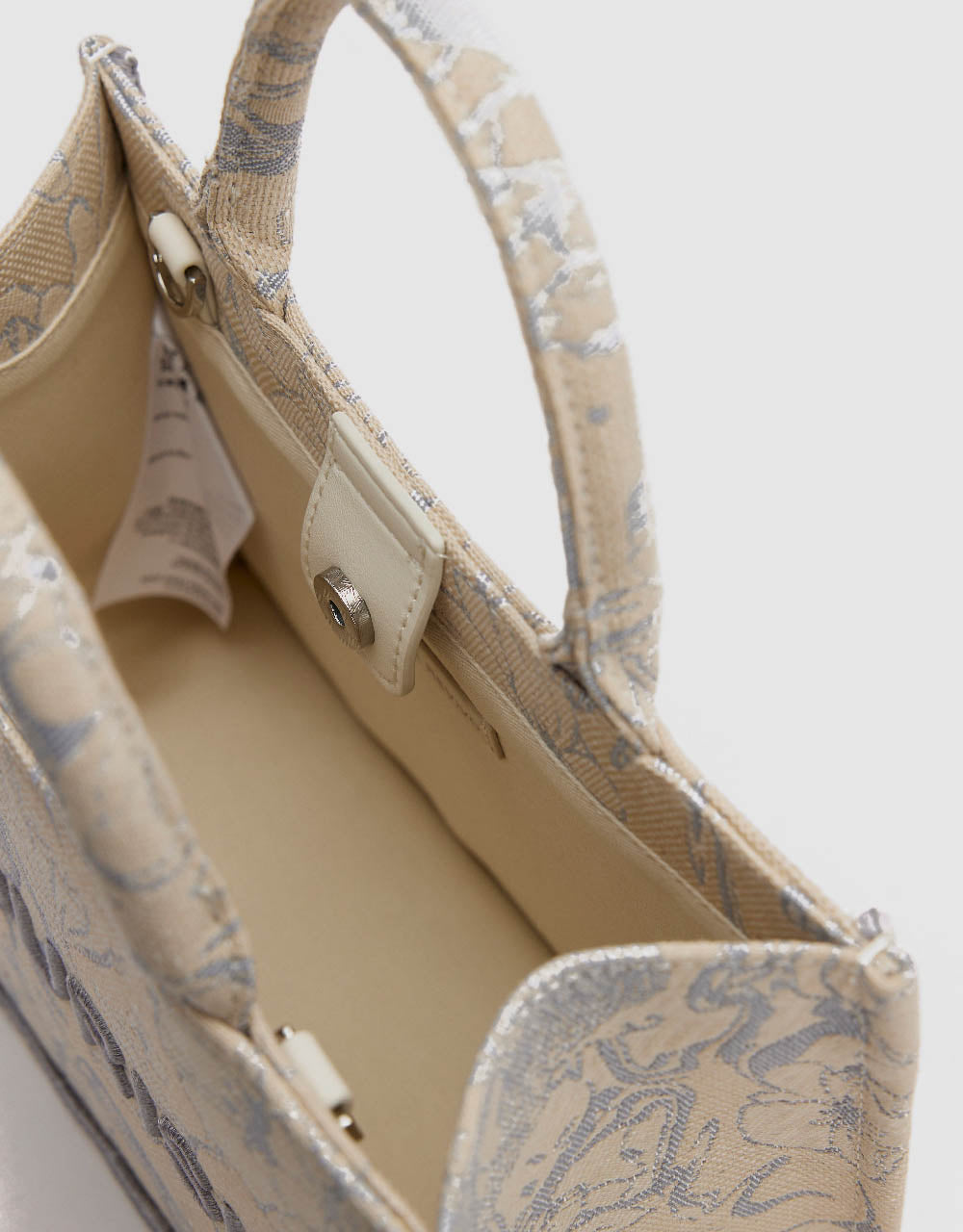 Letter Embossed Shoulder Bag