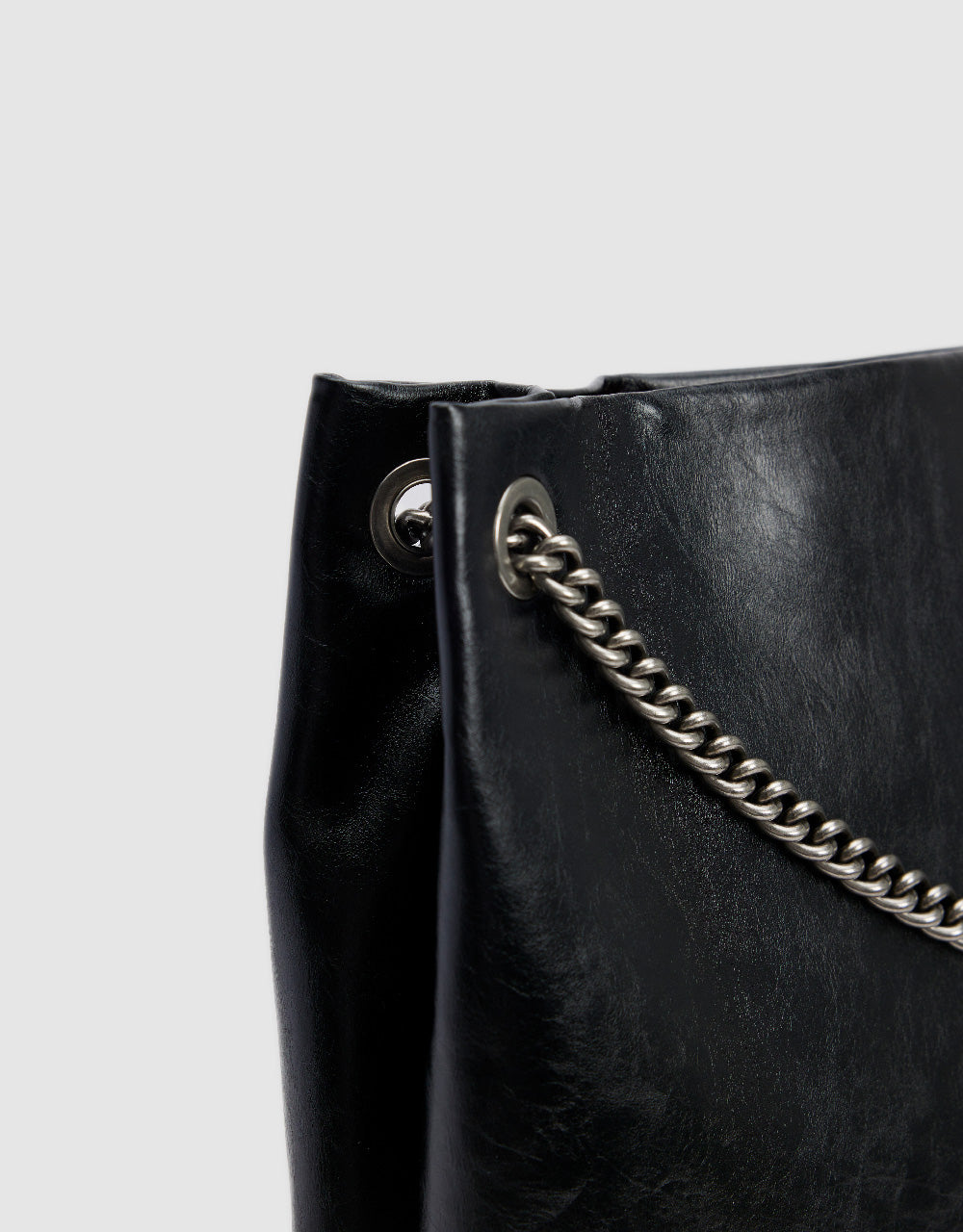 Chained Vegan Leather Shoulder Bag