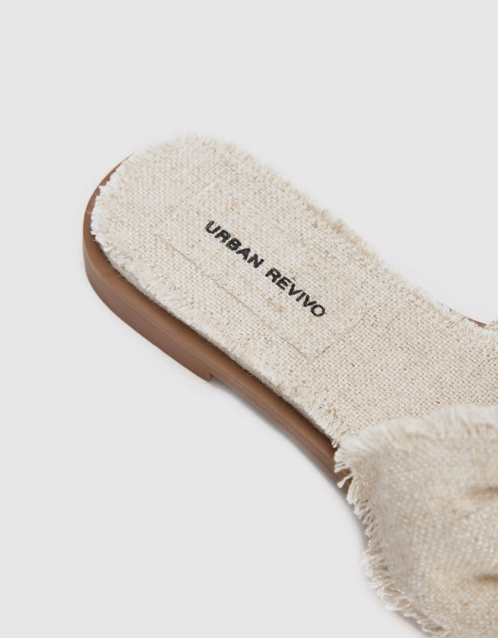 Linen Square Toe Slippers