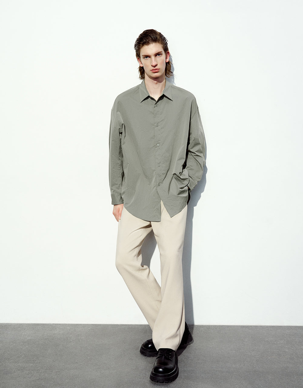 Drop Shoulder Sleeve Oversized Shirt