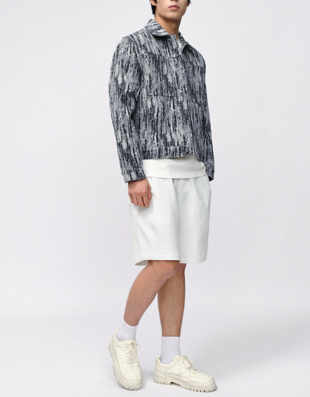 Drop Shoulder Sleeve Denim Jacket