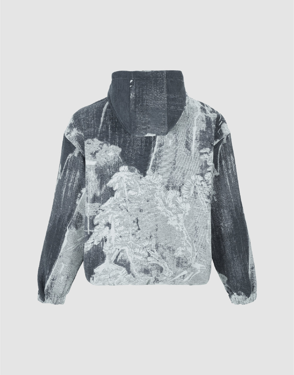 Zip Half Placket Printed Overhead Shirt