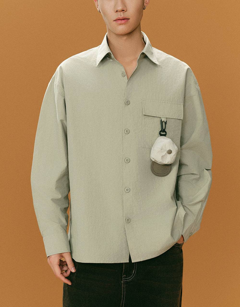 Drop Shoulder Sleeve Loose Shirt